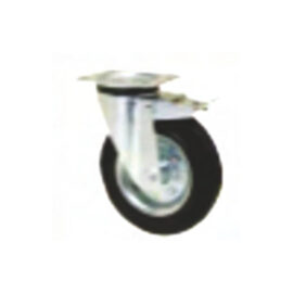 Industrial Caster Black Swivel with Brake