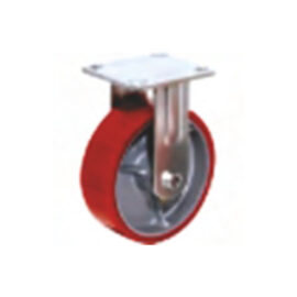 Industrial Wheel Red PU Fixed